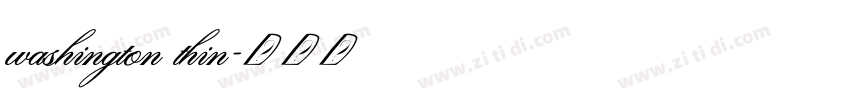 washington thin字体转换